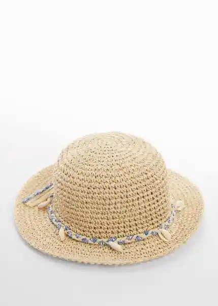 Sombrero Conchas Arena Talla 98 Niñas Mango