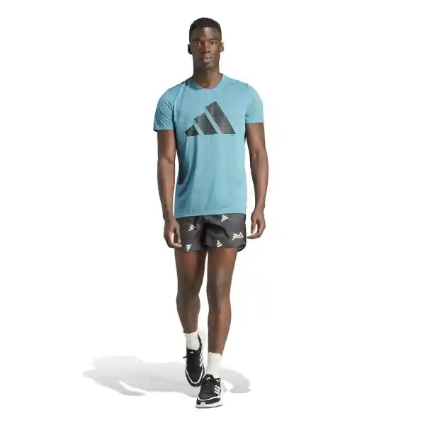 Adidas Camiseta Run it Bos Tee Para Hombre Azul Talla M