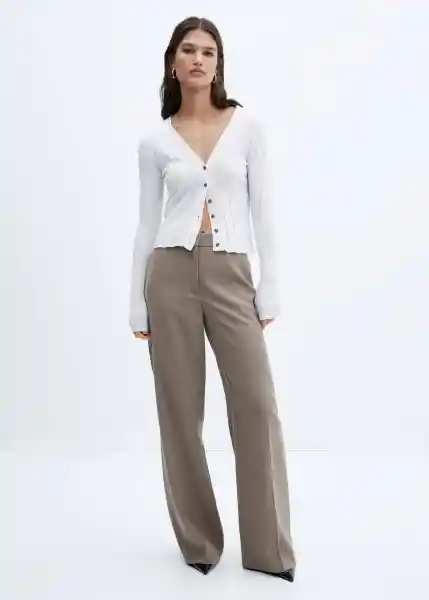 Cárdigan Flurry Crudo Talla 24 Mujer Mango