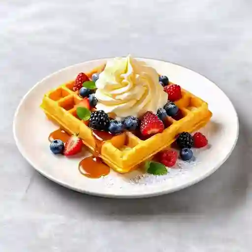 Waffle con Frutos Del Bosque.