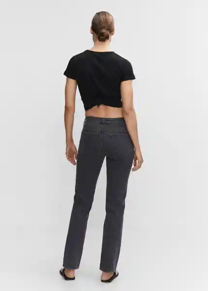 Pantalón Jean Nayara Tejano Gris Oscuro Talla 46 Mujer Mango