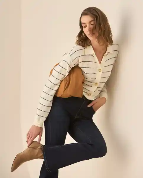 Saco Tejido Crudo Aljófar Claro Talla M 663G208 Esprit
