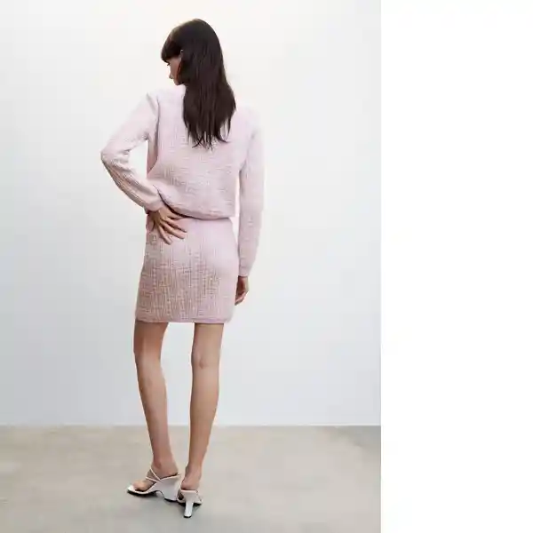 Falda Malvi Malva Talla S Mujer Mango