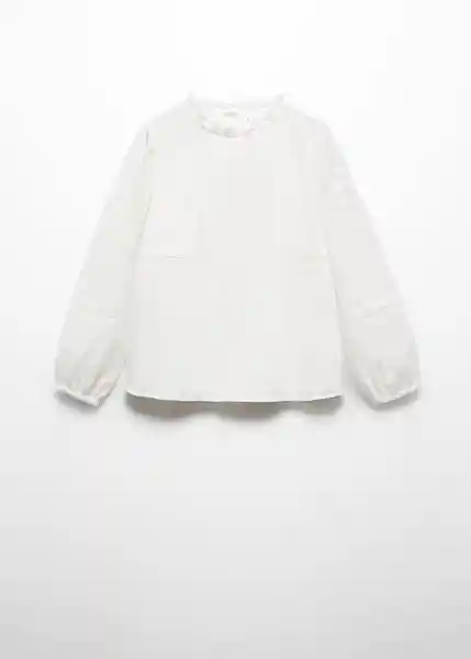 Blusa Tania Niñas Off White Talla 11 Mango