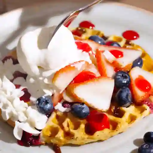 Waffle de frutos rojos