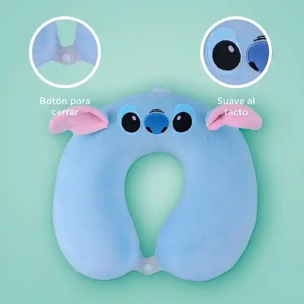 Disney Almohada de Viaje Con Orejas Serie Lilo & Stitch Azul