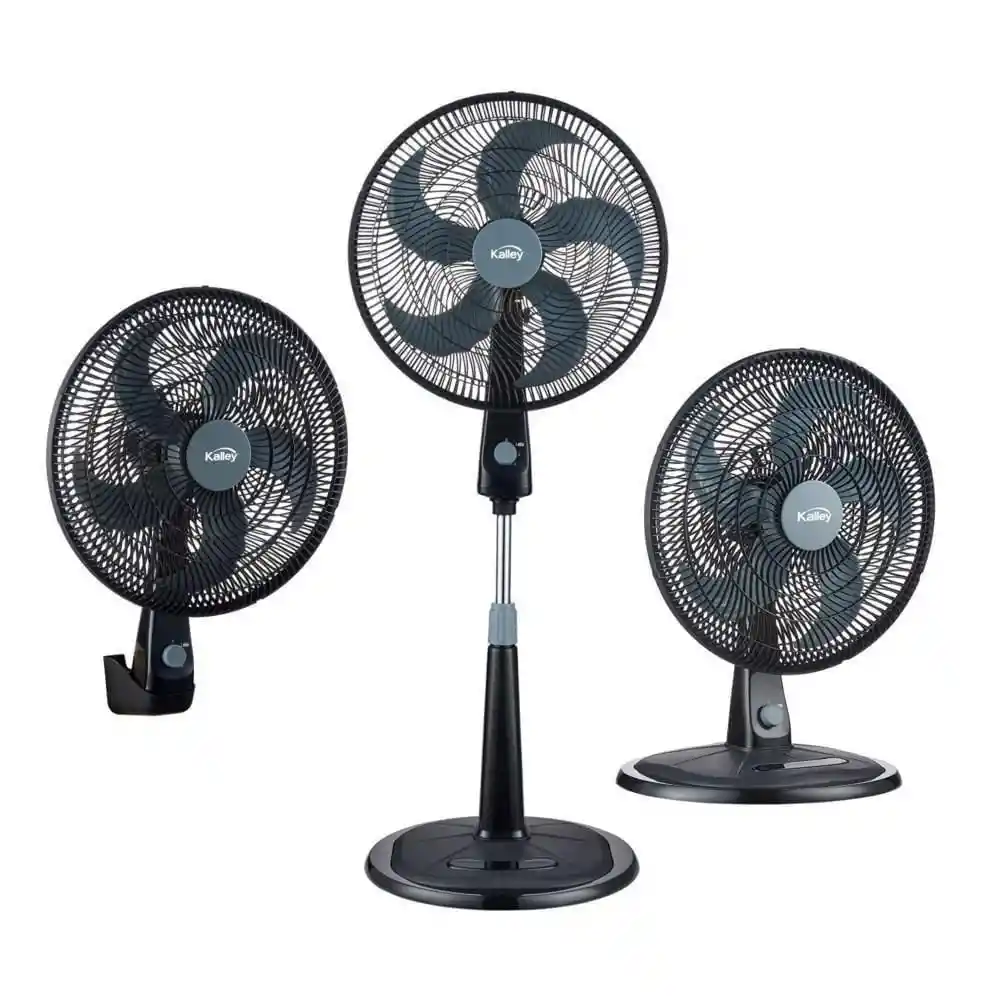 Kalley Ventilador 3 en 1 18 Pulgadas Negro 