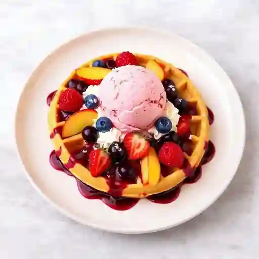 Waffle Especial Frutos Rojos