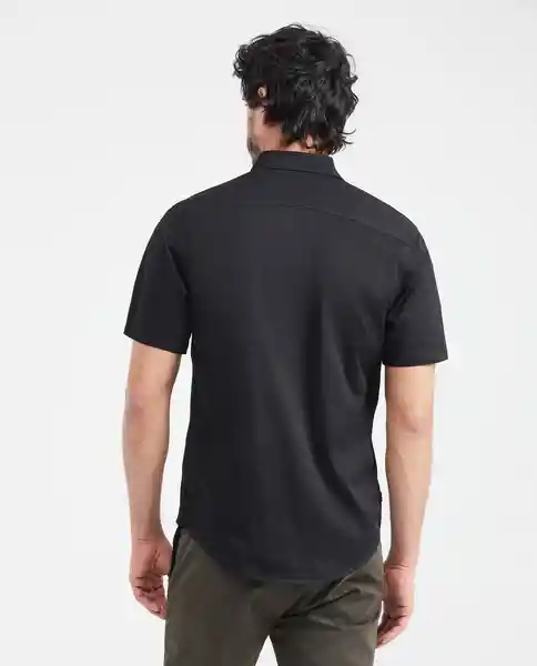 Camiseta Dyed Twill Negro Sombrío Ultra Oscuro T. L Chevignon