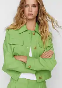 Chaqueta Blair-W Verde Talla S Mujer Mango