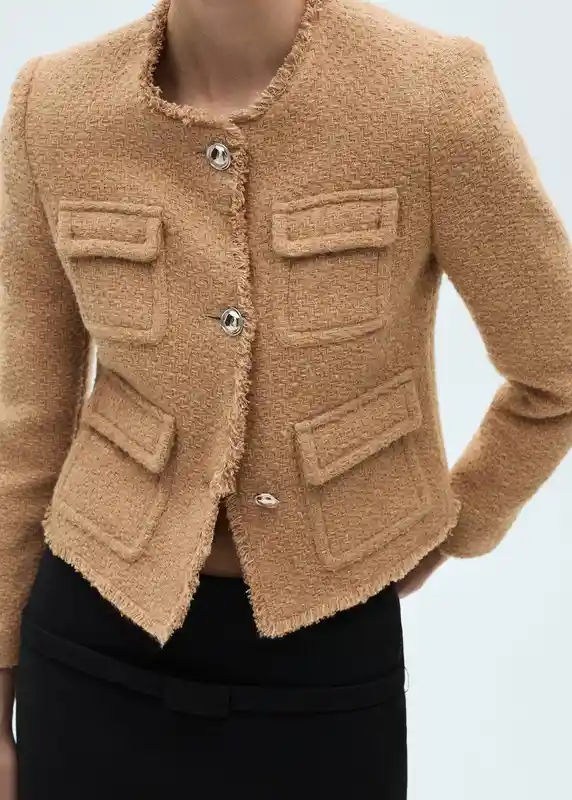 Chaqueta Wintour Camel Talla S Mujer Mango