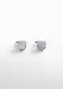 Aretes Gemelos Marble Blanco Talla 99 Hombre Mango