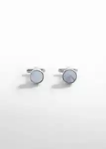 Aretes Gemelos Marble Blanco Talla 99 Hombre Mango