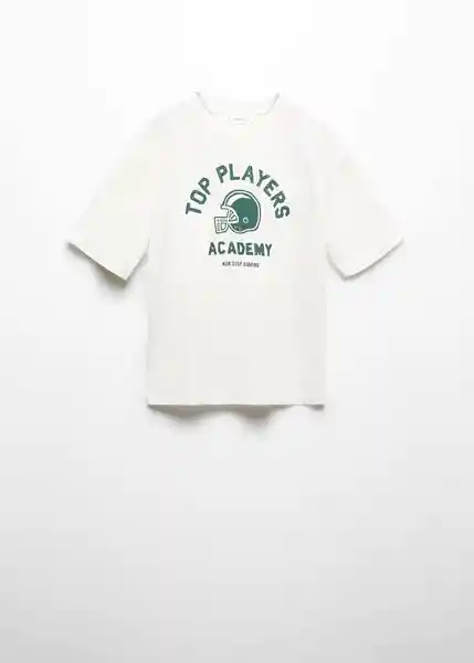 Camiseta Academy Niños Off White Talla 12 Mango