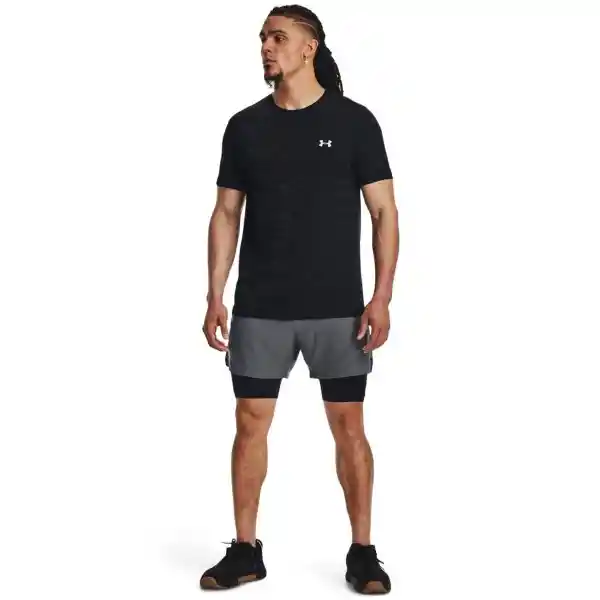 Under Armour Camiseta Seamless Hombre Negro Talla LG 1379281-001