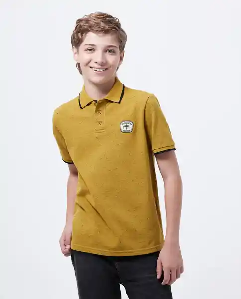 Camiseta Detail Knob Polo Neps Amarillo Ópaco Oscuro 4 Chevignon