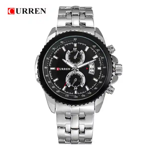 Curren Reloj Para Hombre Plateado Cur8082Slbk