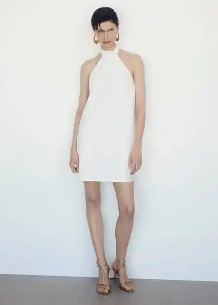 Vestido Bobiet Offwhite Talla 24 Mujer Mango