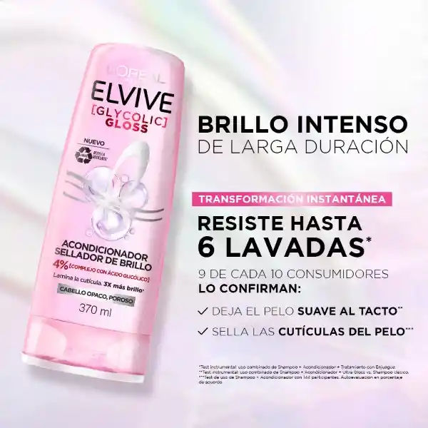 Acondicionador Elvive Glycolic Gloss 370ml