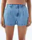 Short Mujer Azul Talla 6 359f001 Americanino