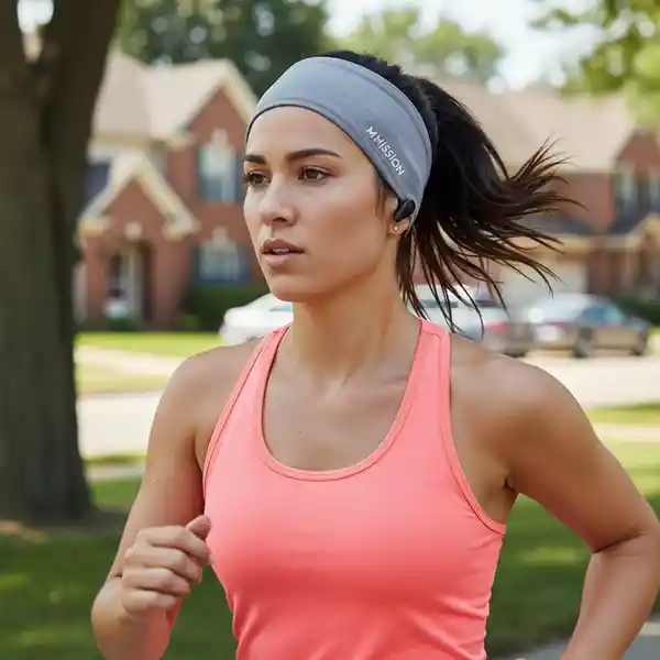 Mission Diadema Con Enfriamento Tapered Gris Oscuro