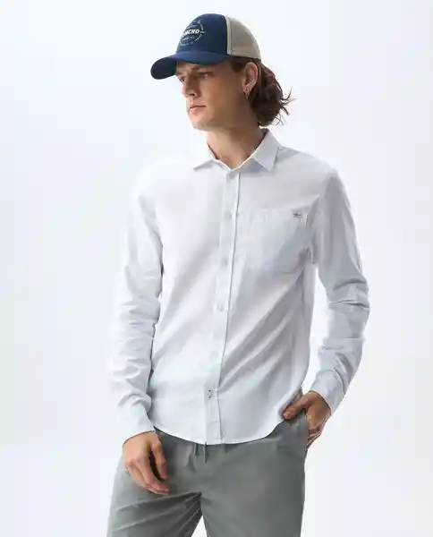 Camisa Hombre Blanco Talla M 811G501_BLA110601 Americanino