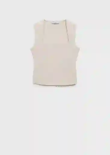 Top Rayo Offwhite Talla S Mujer Mango