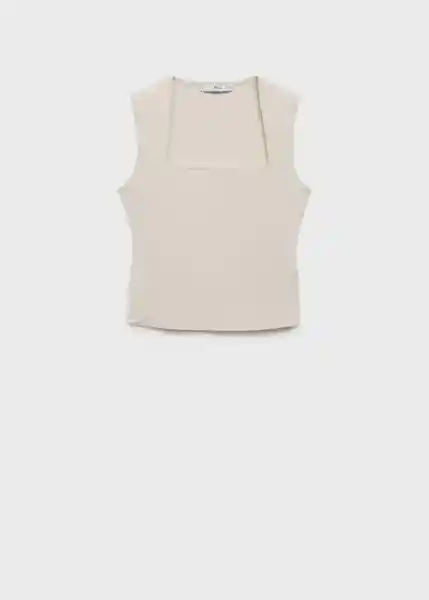 Top Rayo Offwhite Talla S Mujer Mango