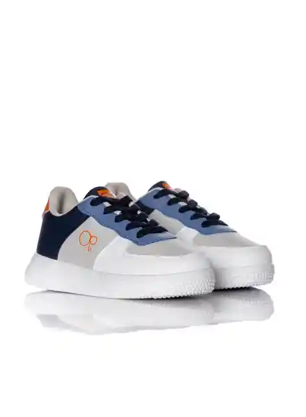 Ocean Pacific Tenis de Niño Color Blanco Gris Talla 31