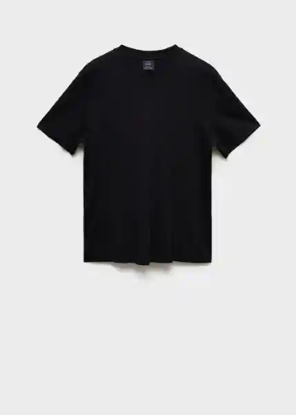Camiseta Kimi Negro Talla L Hombre Mango