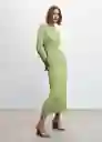 Vestido Zacaria Verde Talla L Mujer Mango