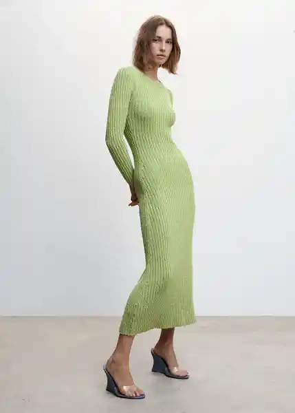 Vestido Zacaria Verde Talla L Mujer Mango