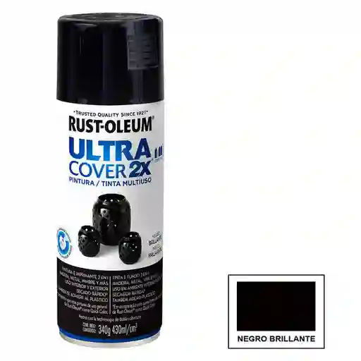 Rust-Oleum Laca Negro Brillante Ultracover 2X