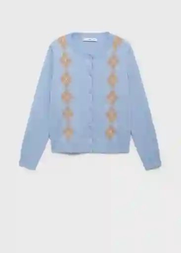 Cárdigan Bimbu Celeste Talla XS Mujer Mango