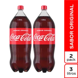 Gaseosa Coca-Cola Sabor Original PET 3L x 2Unds