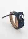 Cinturón Suede Navy Talla 80 Hombre Mango