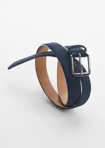 Cinturón Suede Navy Talla 80 Hombre Mango