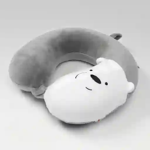 Miniso Almohada De Viaje Con Memoria Panda We Bare Bears, Gris