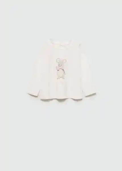 Camiseta Raton Offwhite Talla 67 Niñas Mango