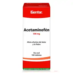 Genfar Acetaminofén Tabletas (500 mg)