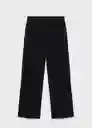 Pantalón Carlos Negro Talla 36 Mujer Mango