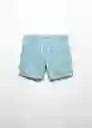 Short Bañador Rayac Celeste Talla M Hombre Mango