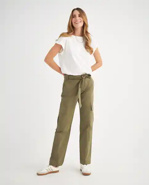 Pantalón Verde Seco Oscuro Talla 14 639F010 Esprit