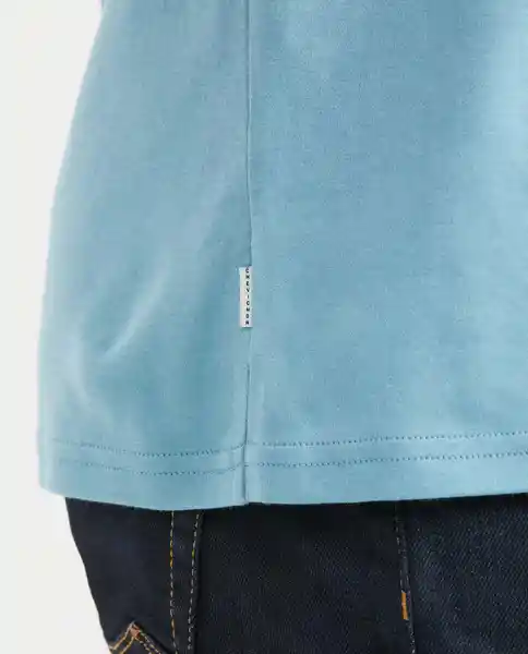 Camiseta Basic Colors Masculino Azul Gélido Oscuro L Chevignon