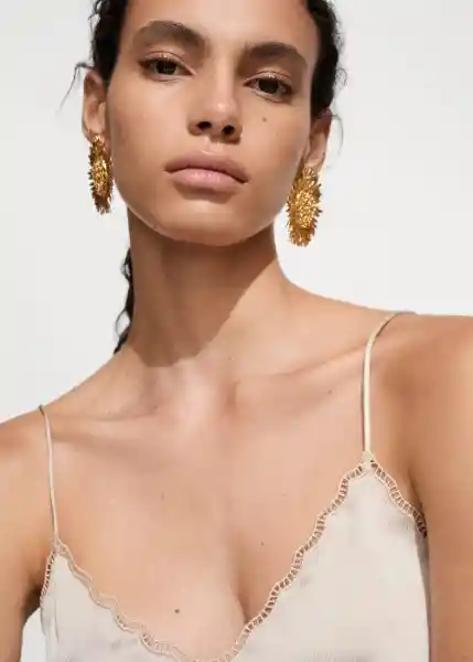 Top Rachy Off White Talla XS Mujer Mango