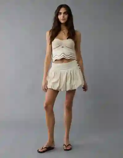 Falda Mujer Blanco Talla: 6 5163106 American Eagle