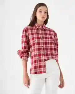 Camisa Rojo Gobelino Oscuro Talla XS 619F066 Esprit
