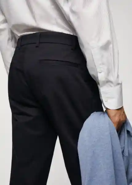 Pantalón Dublino Navy Talla 36 Hombre Mango