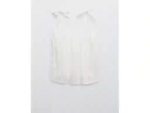 American Eagle Top Tank Aerie Hombros Para Anudar Blanco Medium