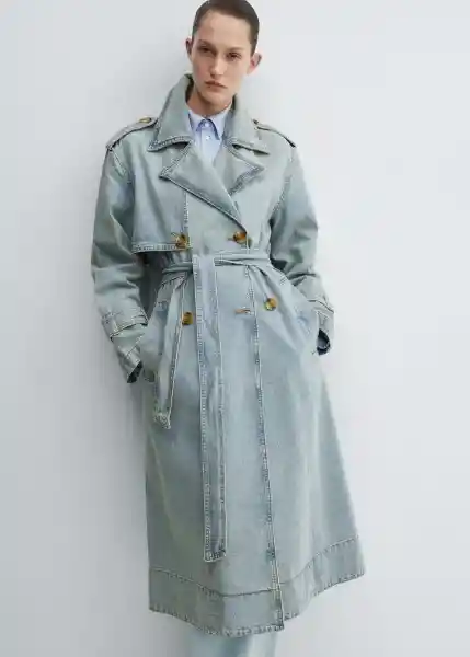 Gabardina Trench Marina Tejano Medio Talla S Mujer Mango